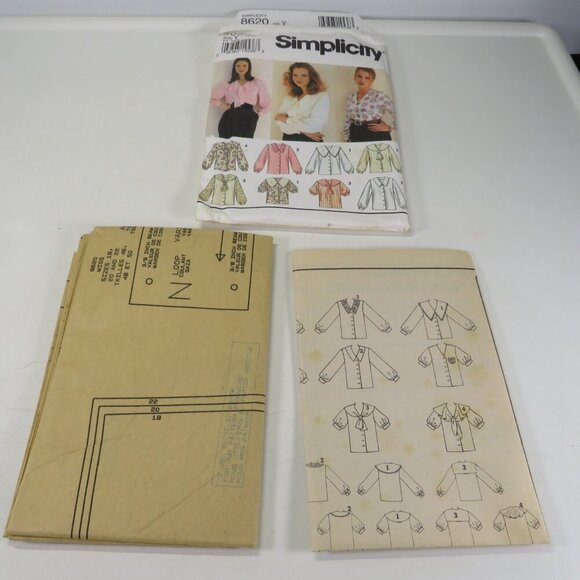 Simplicity 8620 sewing pattern Blouse, Shirt UNCUT Size 18-22 - Picture 5 of 9